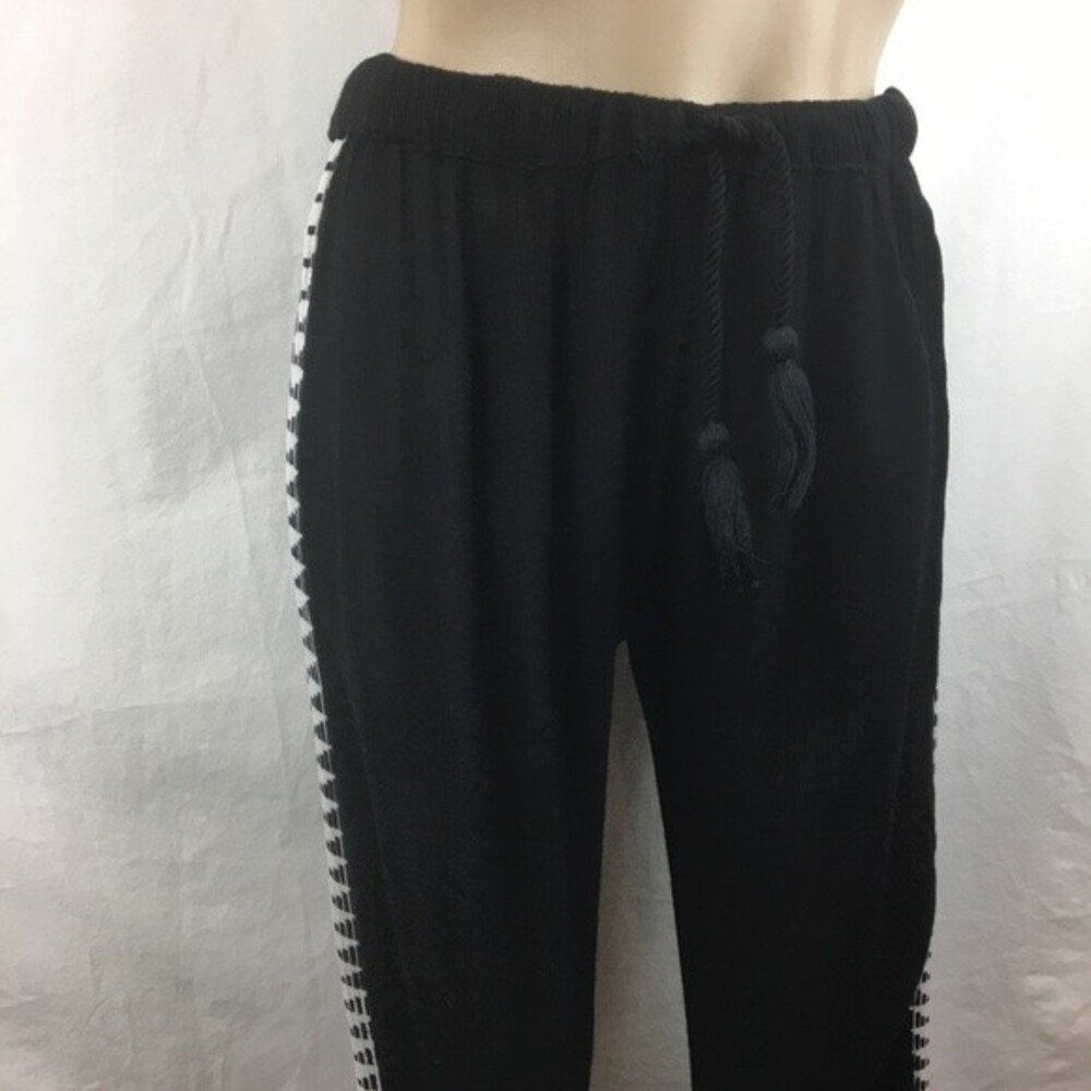 Rip Curl Black Drawstring Casual Side Stripe Pant… - image 3